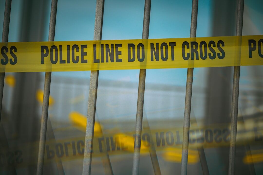 detective investigating crime scene