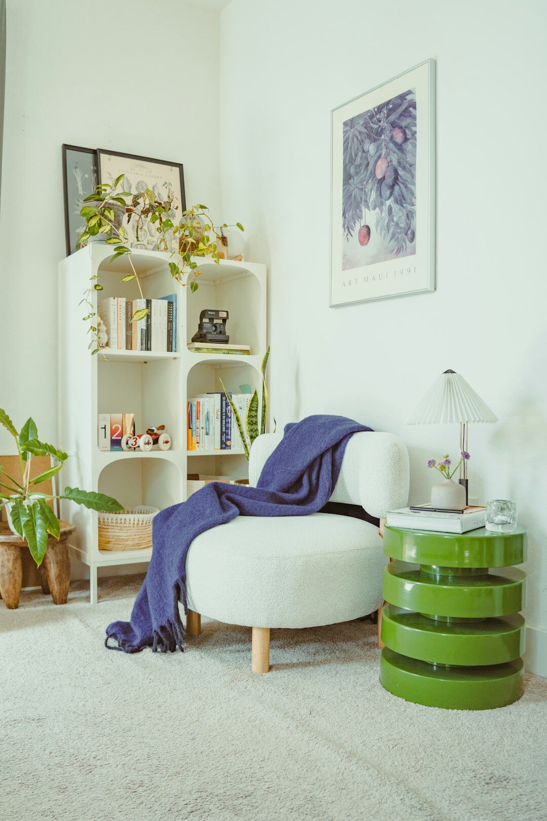 cozy reading nook with books