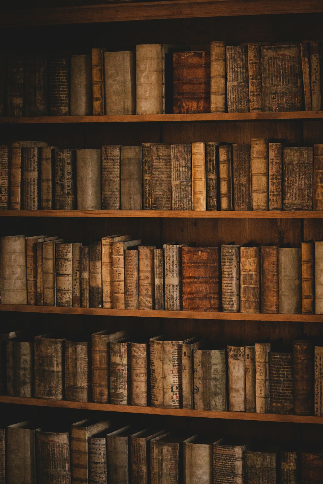 shelves with detective books